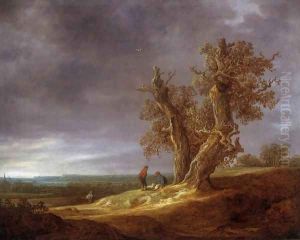 Landscape with Two Oaks 1641 by Jan van Goyen
