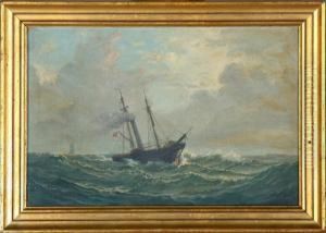 "storm At Volga River 18532 by Ivan Konstantinovich Aivazovsky