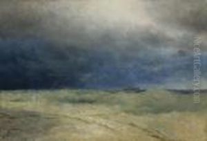 Sturmische Meereskuste. by Ivan Konstantinovich Aivazovsky