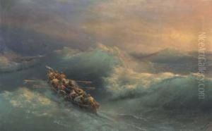 Lifeboat In Heavy Seas by Ivan Konstantinovich Aivazovsky