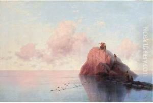 Dawn At Sea by Ivan Konstantinovich Aivazovsky