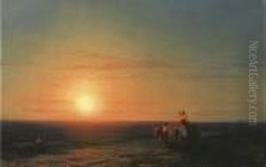 Peasants Returning From The Fields At Sunset by Ivan Konstantinovich Aivazovsky