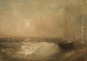 A Sailing Ship On Rough Seas by Ivan Konstantinovich Aivazovsky