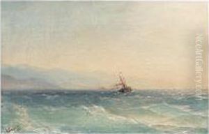 A Steamship Off The Coast by Ivan Konstantinovich Aivazovsky