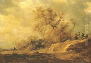 A dune landscape with peasants by a track 2