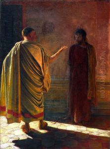(Quod Est Veritas?) What is Truth? Christ and Pilate, 1890 by Nikolai Nikolaevich Ge