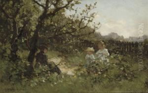 Bloemenplukken: Picking Flowers
In The Dunes Of Scheveningen, The Kurhaus In The Distance by Johannes Evert Akkeringa