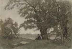 Painting In The Dunes Of Scheveningen by Johannes Evert Akkeringa