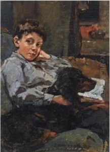 A Portrait Of A Boy And His Dog