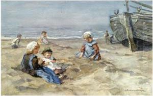 Children At Play On The Beach