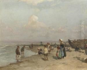 Kinderen Op Het Strand: A Day At The Beach by Johannes Evert Akkeringa