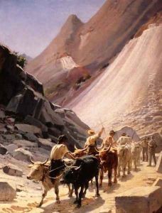 Transporting Marble at Carrara, 1868