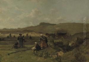 Mending The Nets In The Dunes Of Scheveningen