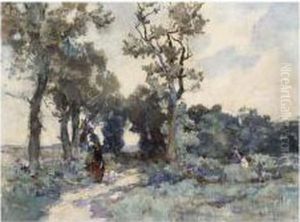 Picking Berries In Springtime by Johannes Evert Akkeringa