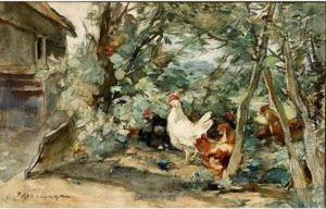 Chickens On A Yard