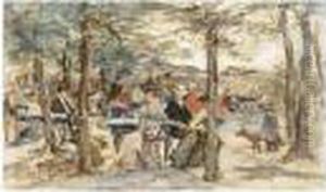 A Sunny Day In The Park by Johannes Evert Akkeringa