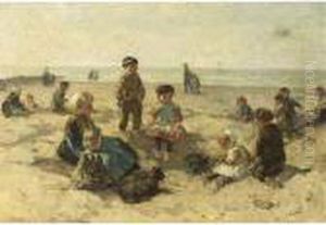 Children Playing On The Beach