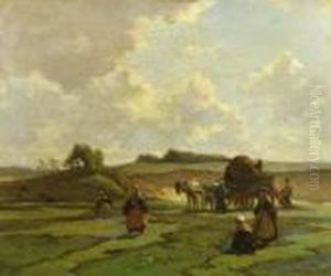 Nettenboetsters: Fisherwomen Mending Nets In The Dunes