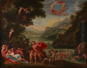 Venus And Adonis by Francesco Albani
