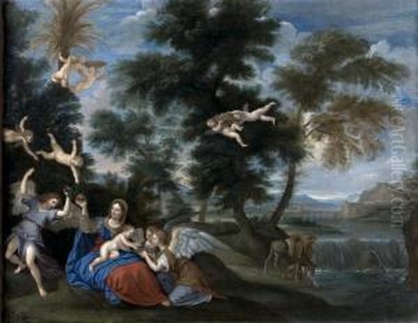 Le Repos De La Sainte Famille Pendant La Fuite En Egypte - view 1