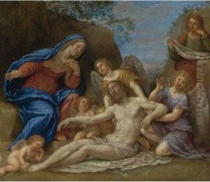Lamentation With The Virgin, St. John And Angels
