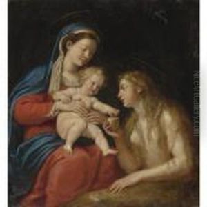 Madonna And Child With Mary Magdalene by Francesco Albani