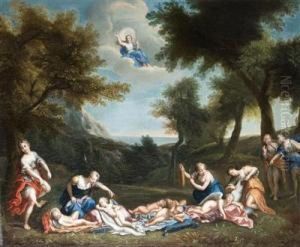 Amor Entwaffnet Von Den Nymphen Der Diana