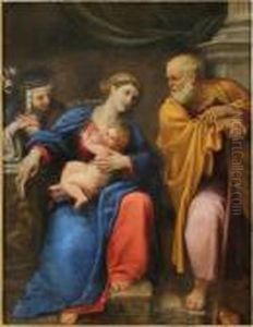 Sacra Famiglia Con Santa Teresa