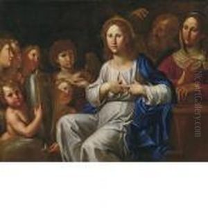Sacra Famiglia E Angeli Con I Simboli Della Passione (allegoriasacra) by Francesco Albani