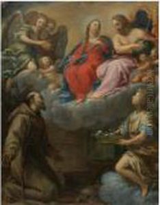The Vision Of Saint Francis by Francesco Albani
