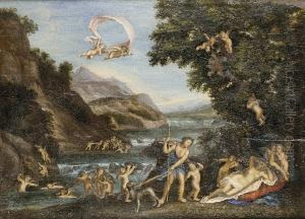 Venus And Adonis; Together With, Diana's Nymphs Disarming Sleeping Cupids - view 1
