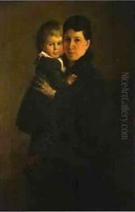 Portrait Of Ivan Zabela 1871 by Nikolai Nikolaevich Ge