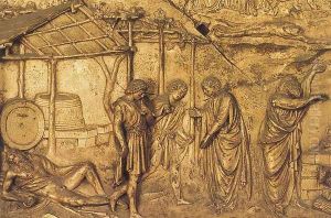 The Drunkennes of Noah by Lorenzo Ghiberti