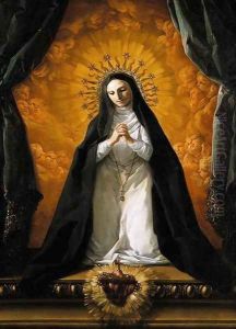 St Margaret Mary Alacoque Contemplating the Sacred Heart of Jesus c. 1765 by Corrado Giaquinto