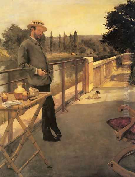 An Elegant Man on a Terrace - view 1