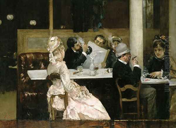 Cafe Scene in Paris 1877 - view 1