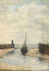 Low tide, Port de Trouville by Henri Gervex