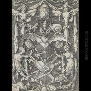 Ornament Mit Der Fledermaus [b. 282] by Heinrich Aldegrever