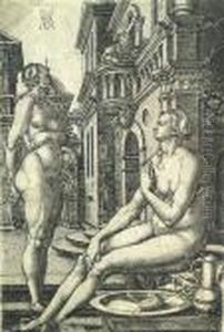 Bathsheba At The Bath by Heinrich Aldegrever