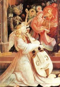 Concert of Angels (detail 1) c. 1515 by Matthias Grunewald (Mathis Gothardt)