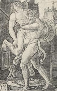 Ercole E Il Leone Nemeo by Heinrich Aldegrever