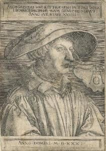 Self-portrait At The Age Of 28 (b., Holl. 188) by Heinrich Aldegrever