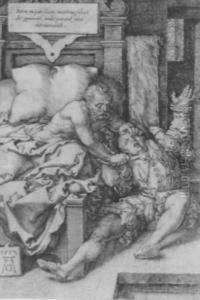 Untitled, Interior Scene by Heinrich Aldegrever