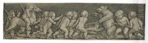 Frieze With Putti On A Bear Hunt