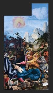 The Temptation of St. Anthony (The Isenheimer Altarpiece) 1510-1515 by Matthias Grunewald (Mathis Gothardt)