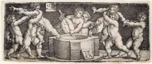 Eight Nude Children At A Well (bartsch, Hollstein 267) Eight Nude Children At A Well (bartsch, Hollstein 267)