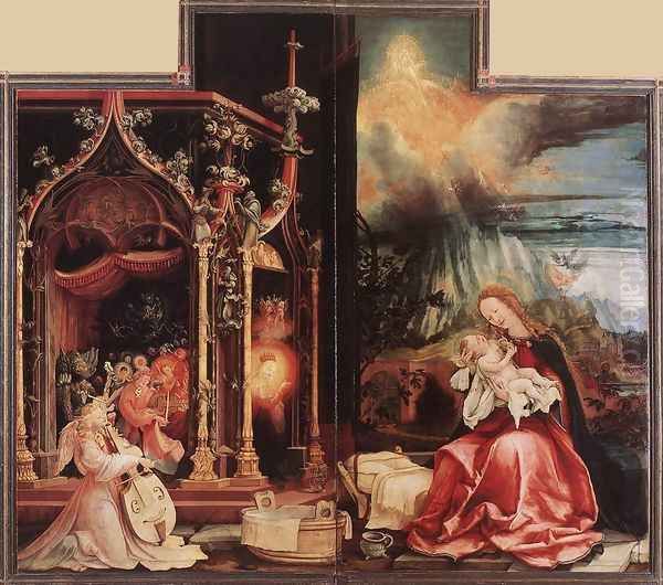 Concert of Angels and Nativity c. 1515 - view 1