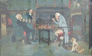 Of Interior Chess Scene