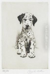 A Dalmatian Puppy by Cecil Charles Aldin