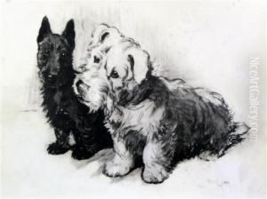 Two Terriers by Cecil Charles Aldin